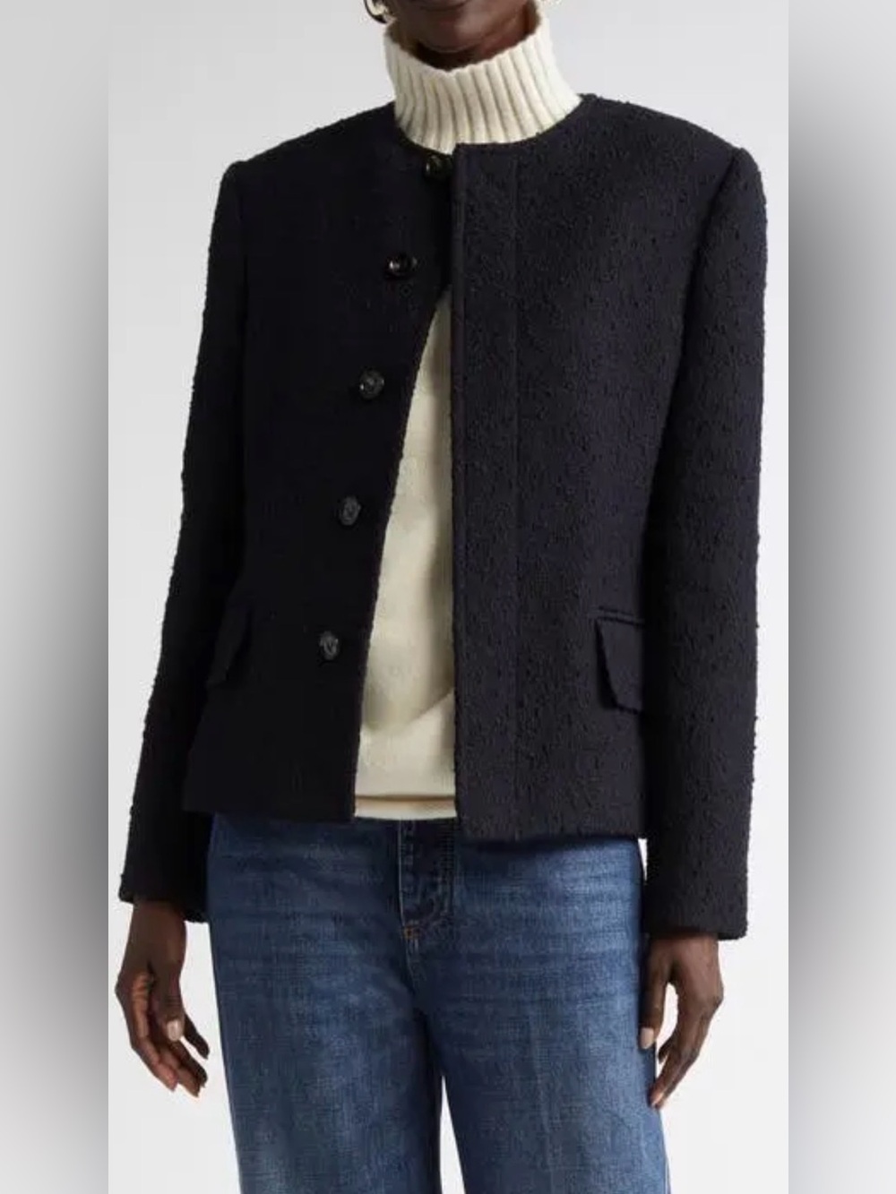 Bottega Veneta Knotted Tweed Jacket
